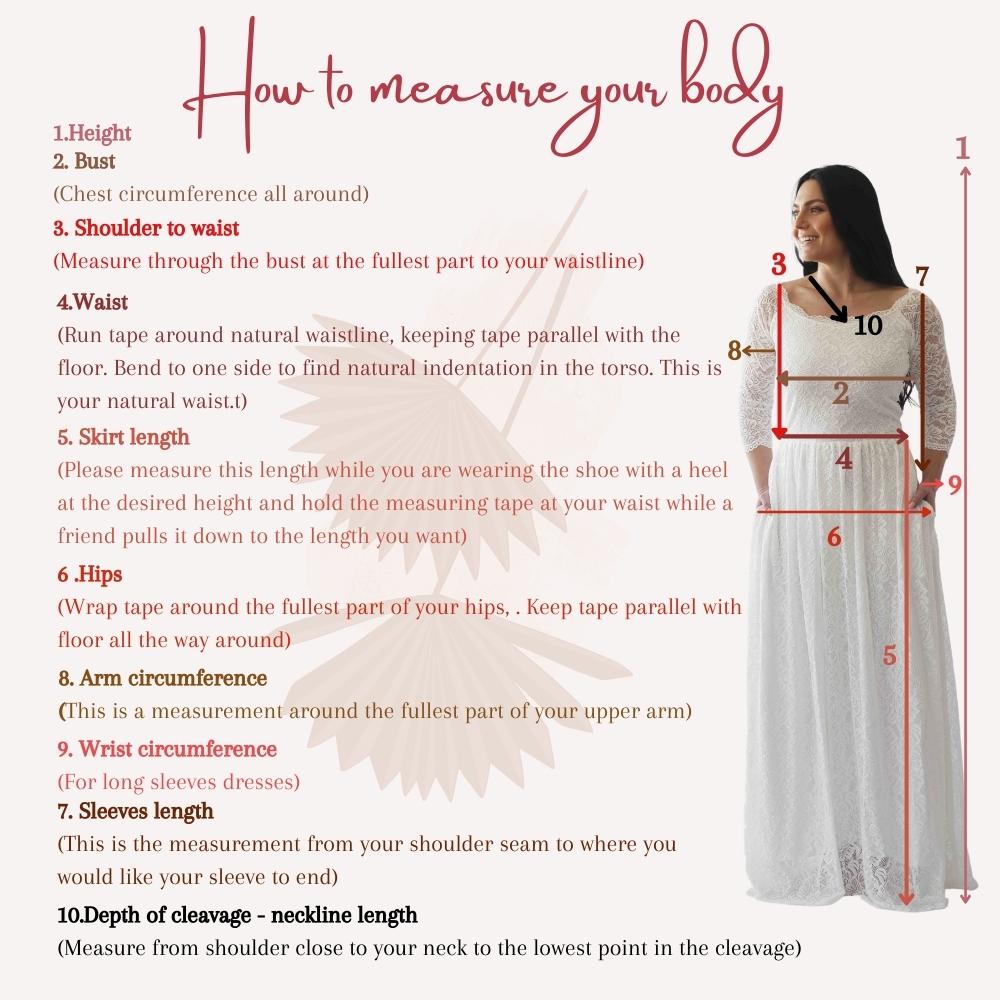 Wrap Lace Wedding Dress With Long Sleeves