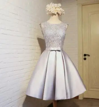 Backless A-Line Lace Party Dress