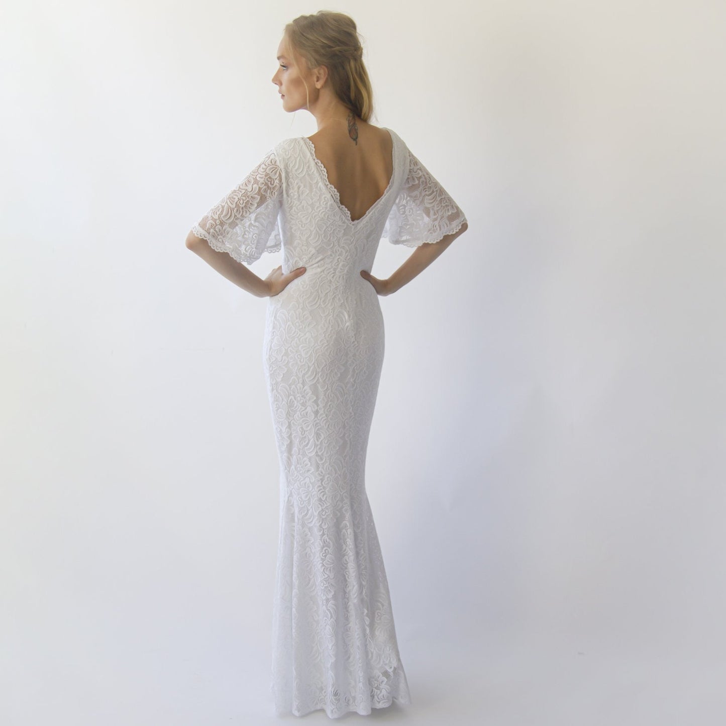 Bohemian Wedding Dress With Butterfly Sleeves