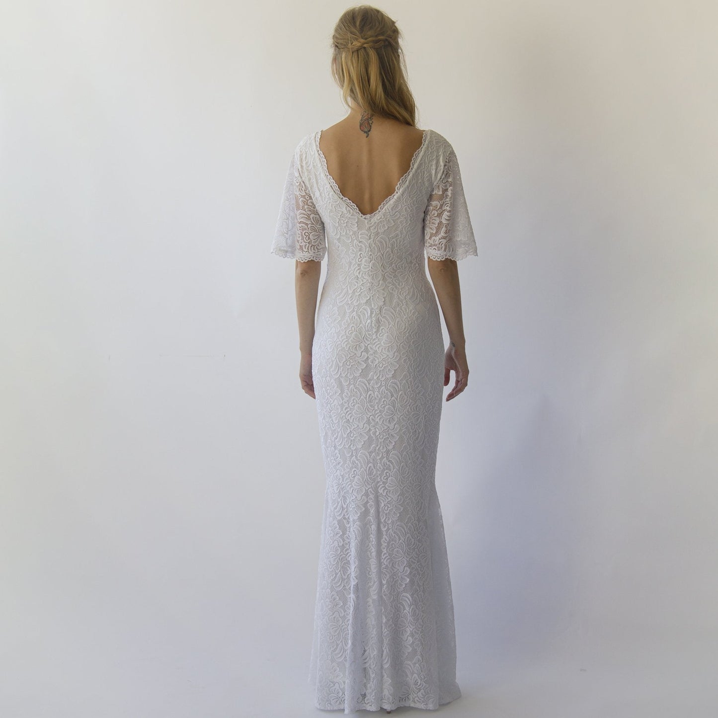Bohemian Wedding Dress With Butterfly Sleeves