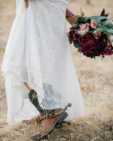 Ivory Off Shoulder Maxi Wedding Dress