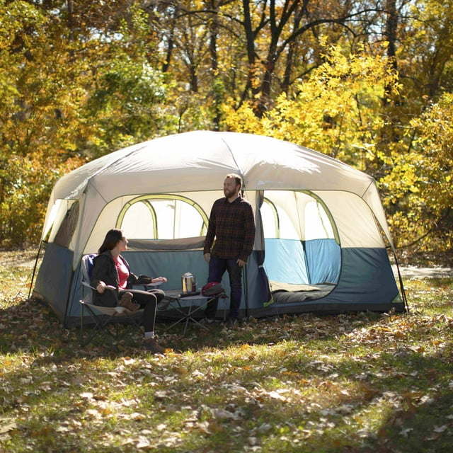 Family Cabin Tent, 14' x 10' Sleeps 10, 13.5 Lbs